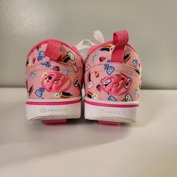 HEELYS Pro 20 Pink Rainbow Print Sneakers, Kids Size 2 - Picture 6 of 9
